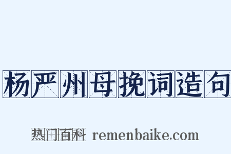 杨严州母挽词造句是什么意思的图片
